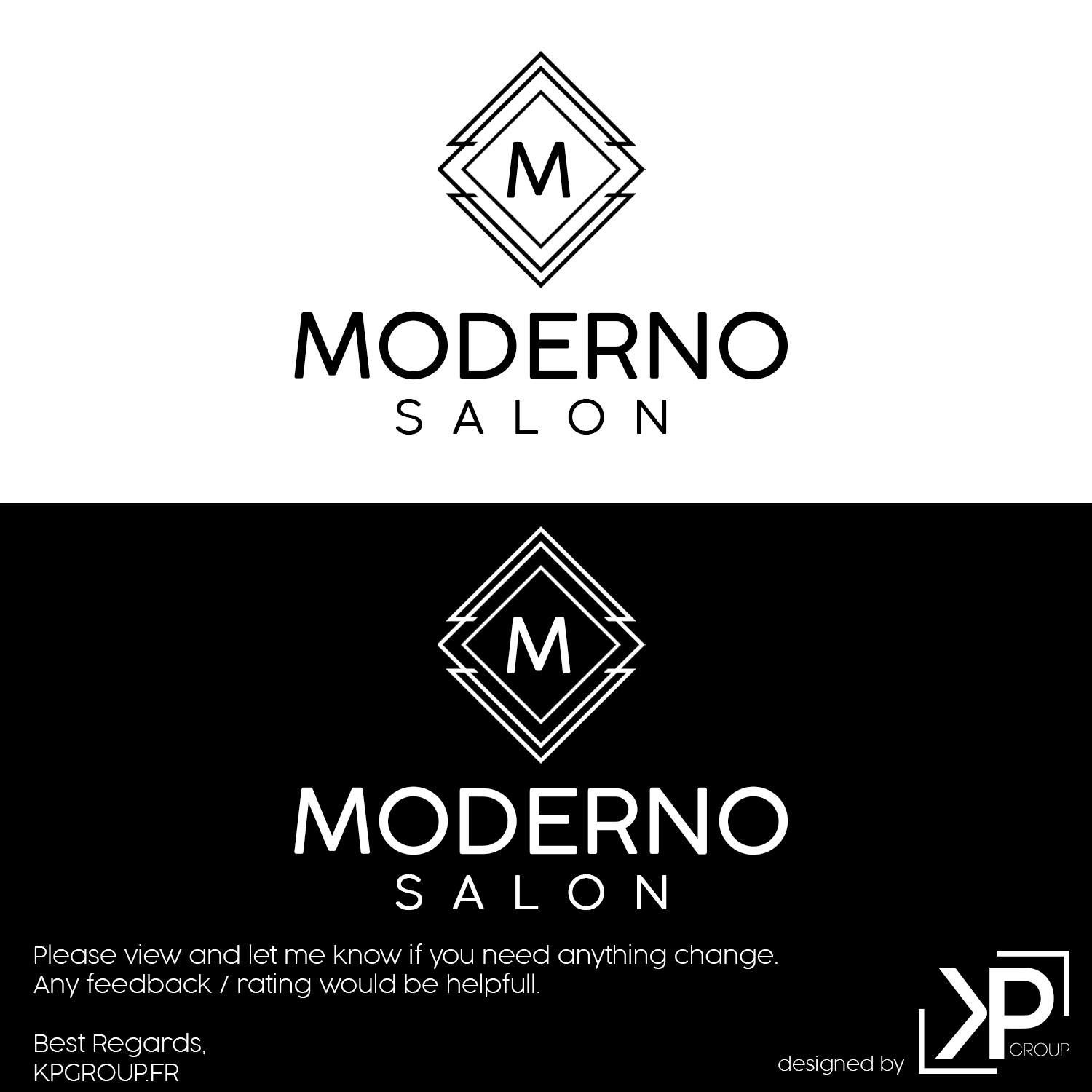 Logo Design by kpgroup for Moderno Salon | Design #20838799