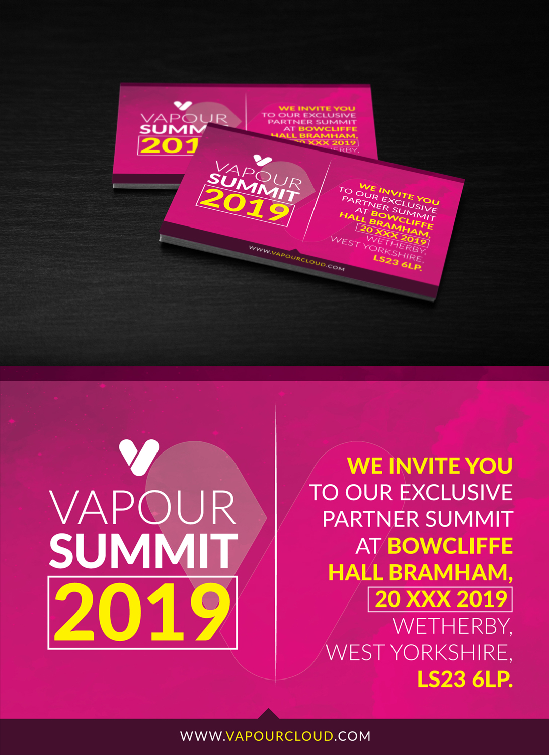 Invitation Design by Impressive Solutions for Vapour Cloud | Design #20671246