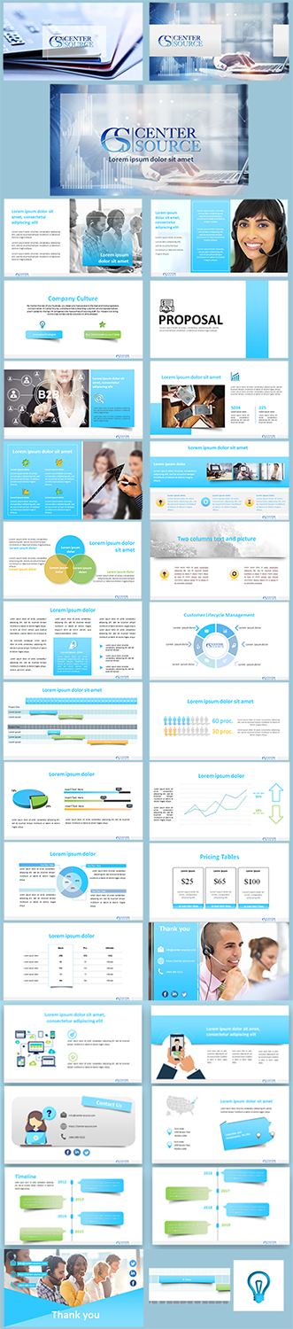 Diseño de PowerPoint por IndreDesign para Center Source | Diseño: #20695365