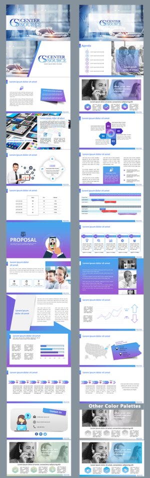 Center Source - North America’s Leading Nearshore Outsourcer | PowerPoint-Design von IndreDesign