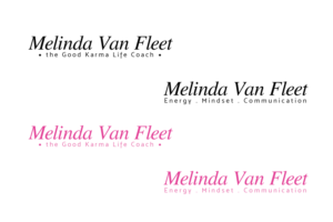 2 Versions- see attachment.  Both with my signature on the top (or close to it). One version says the good karma life coach; the other says energy mindset communication with a dot or something between the words. | Logo Design by Rzk
