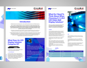 CUBE LED WALL BUYERS GUIDE | Diseño de Flyer por Taya Bright