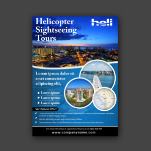 Helicopter Tour Brochure Design (8.5 x 11