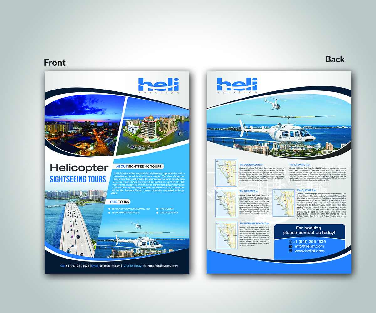 Flyer-Design von innovative earth für Heli Aviation Florida, LLC | Design #20670218