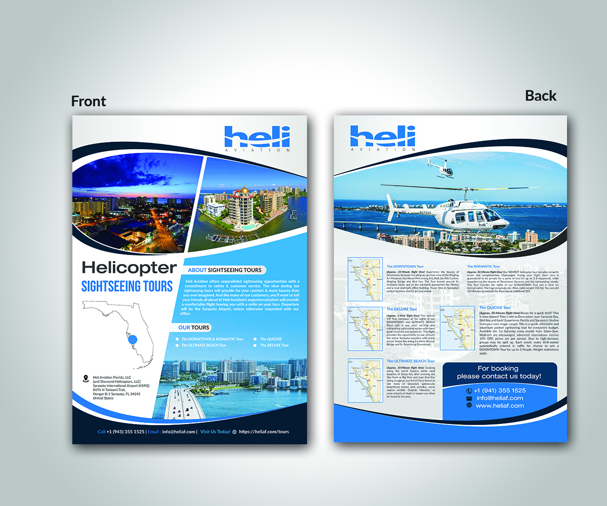 Design de Flyer par innovative earth pour Heli Aviation Florida, LLC | Design #20670219