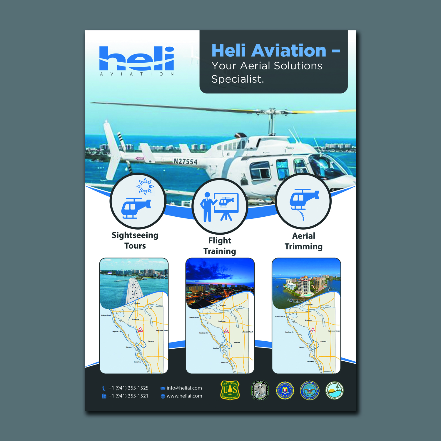 Design de Flyer par Schöpfer pour Heli Aviation Florida, LLC | Design #20674224