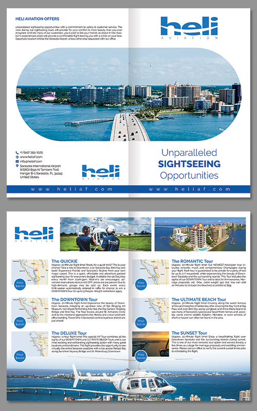 Flyer-Design von BLUE WINGS für Heli Aviation Florida, LLC | Design #20685126