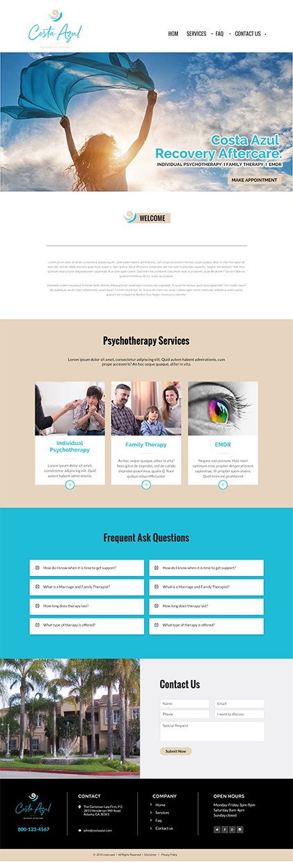 Diseño Web por chandrayaan.creative para Costa Azul  | Diseño #20671924