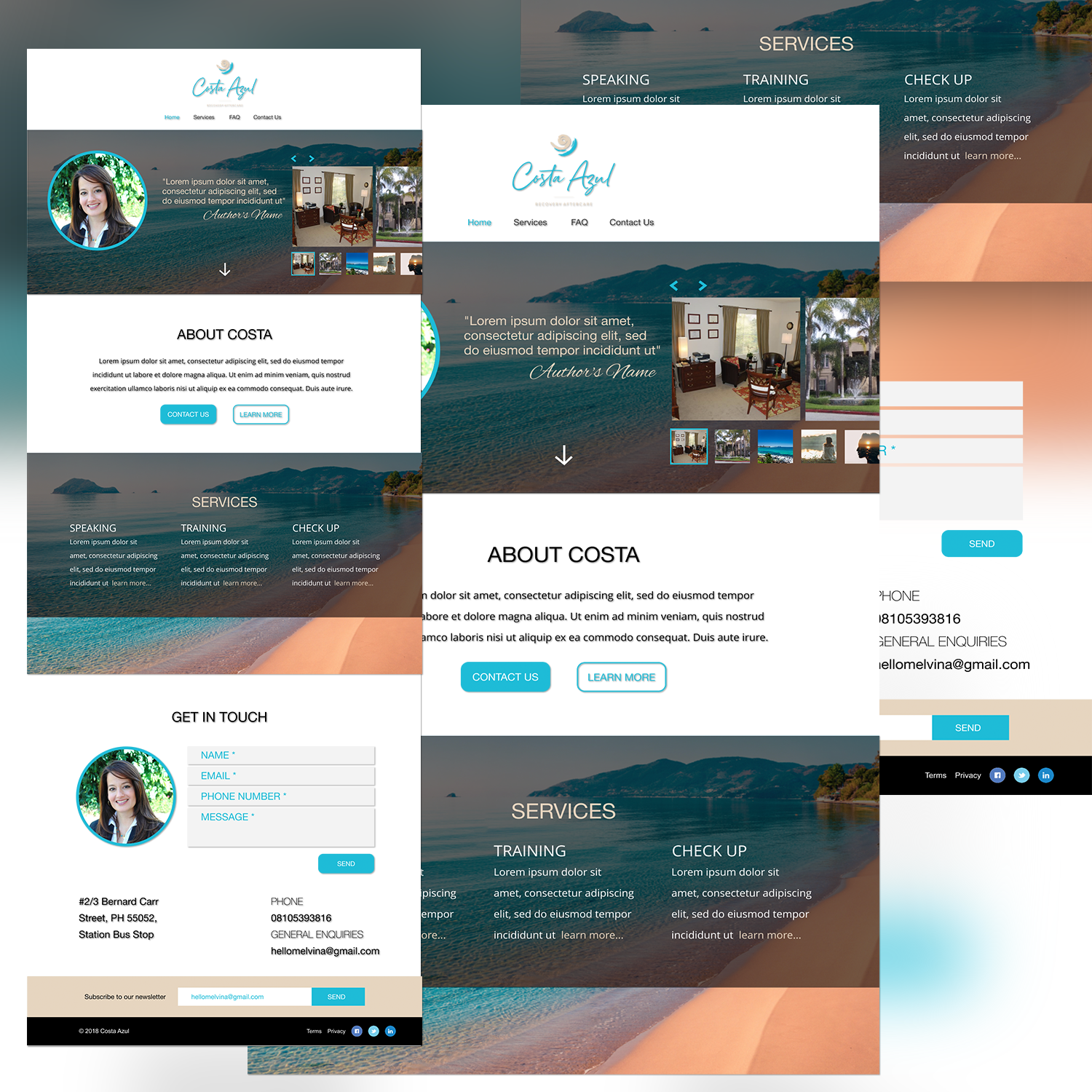Web Design by Melvina_West for Costa Azul  | Design #20705328