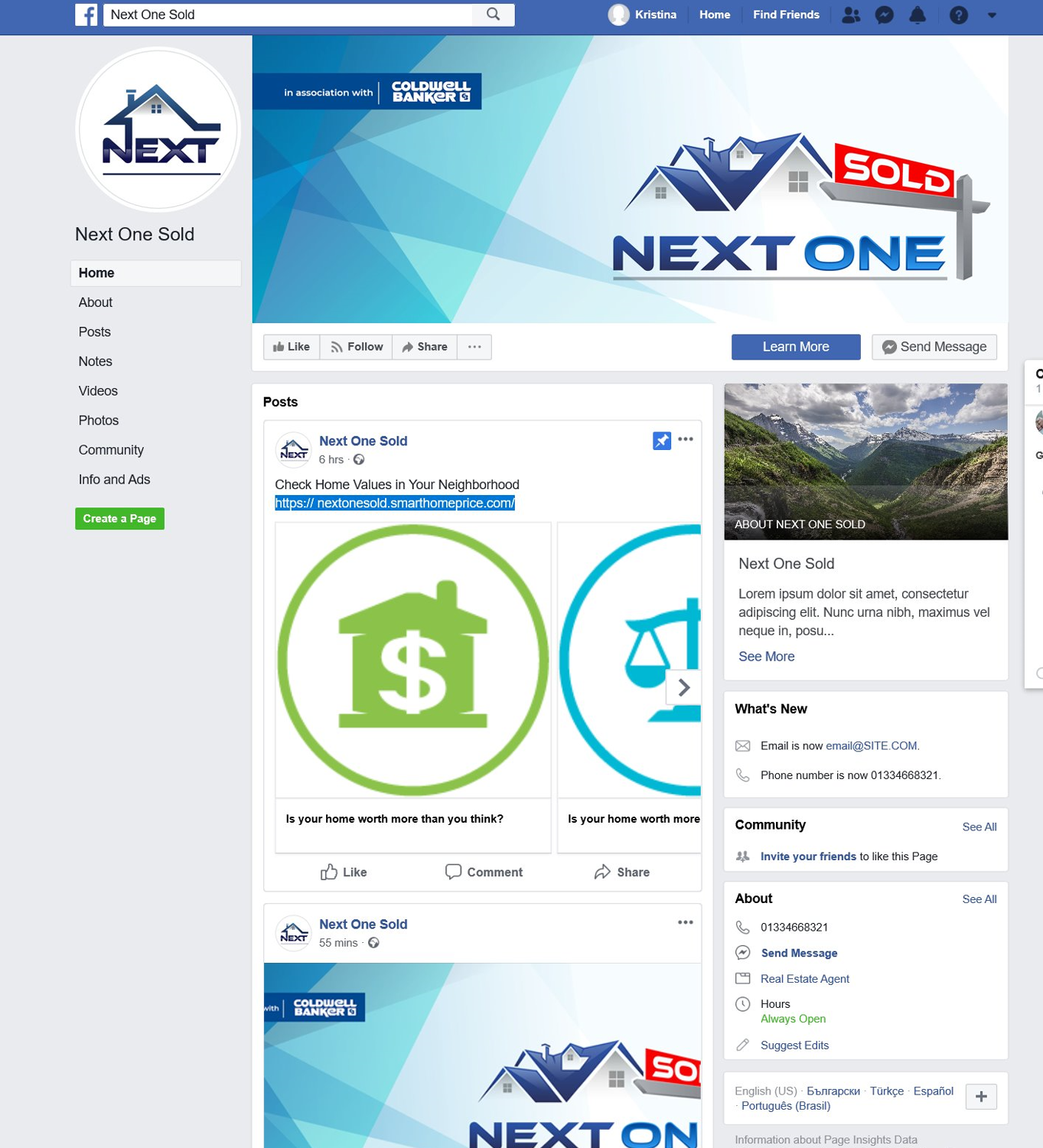 Facebook Design by Kristina Andonoff for this project | Design #20742663