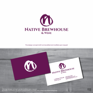 Native Brewhouse & Wine  ( we want the “& Wine” to be a smaller font than “Native Brewhouse” and possibly below Native Brewhouse)  | Logo Design by MBARO