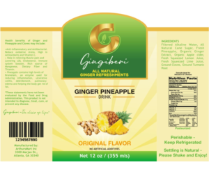 Gingiberi  - All natural Ginger Drink  - Bottle Label | Label Design by ammar_ed