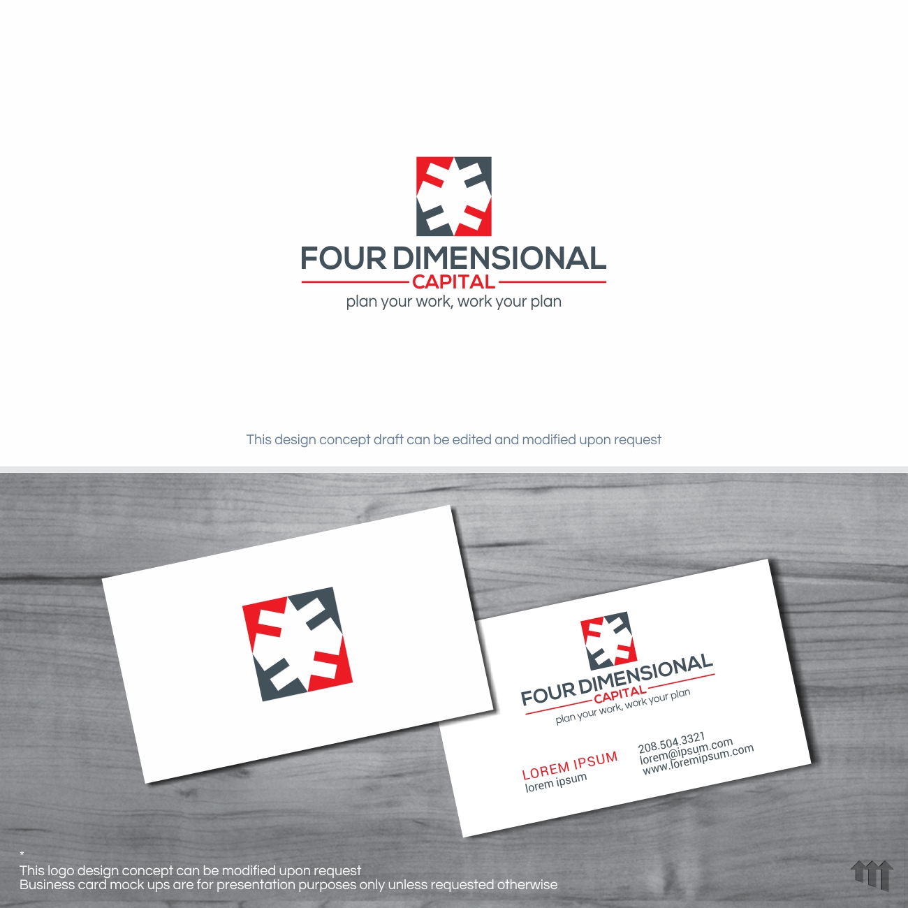 Logo Design by MBARO for Four Dimensional Capital LLC | Design #20677331