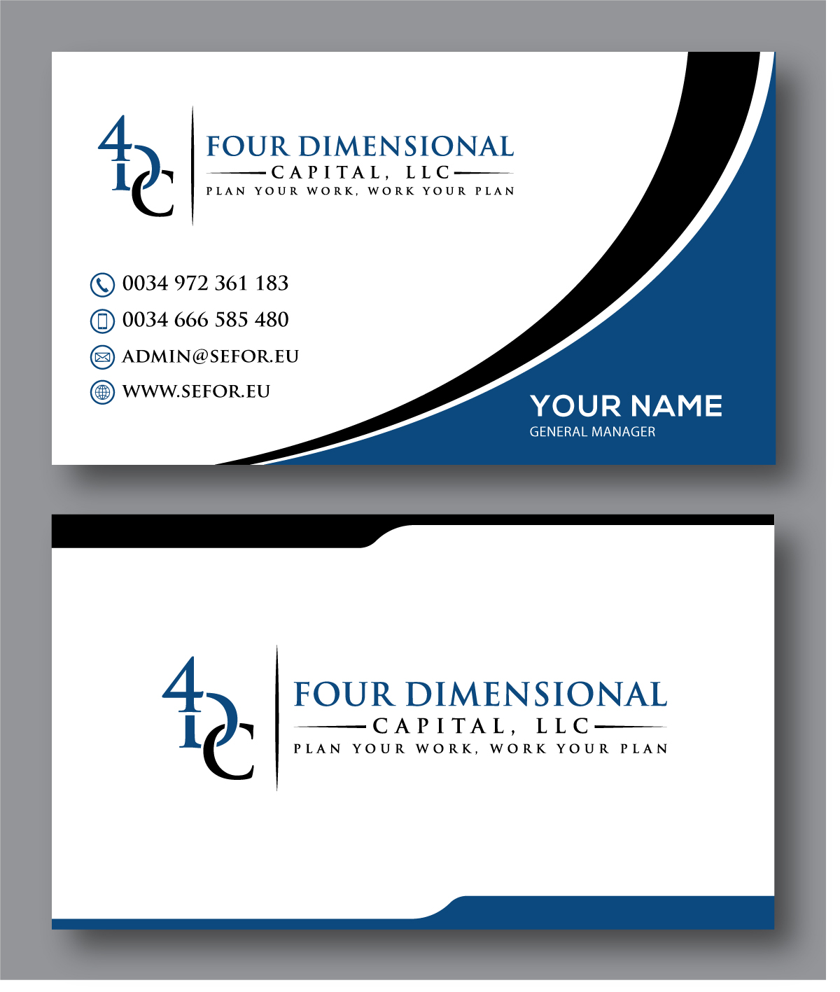 Logo Design by Design Solving for Four Dimensional Capital LLC | Design #20676979