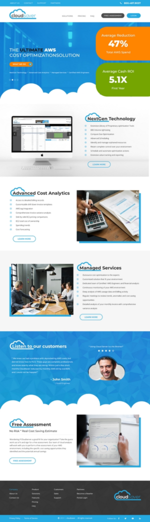 Web Design by nh5 for CloudSaver | Design #20688380