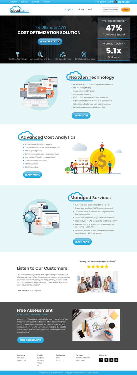 Web Design by Carmel Designz for CloudSaver | Design #20729147