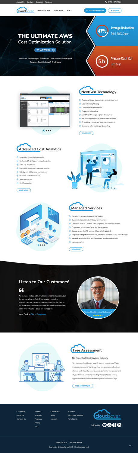 Web Design by pb for CloudSaver | Design #20705428