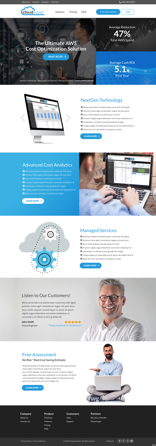 Web Design by pb for CloudSaver | Design #20705431