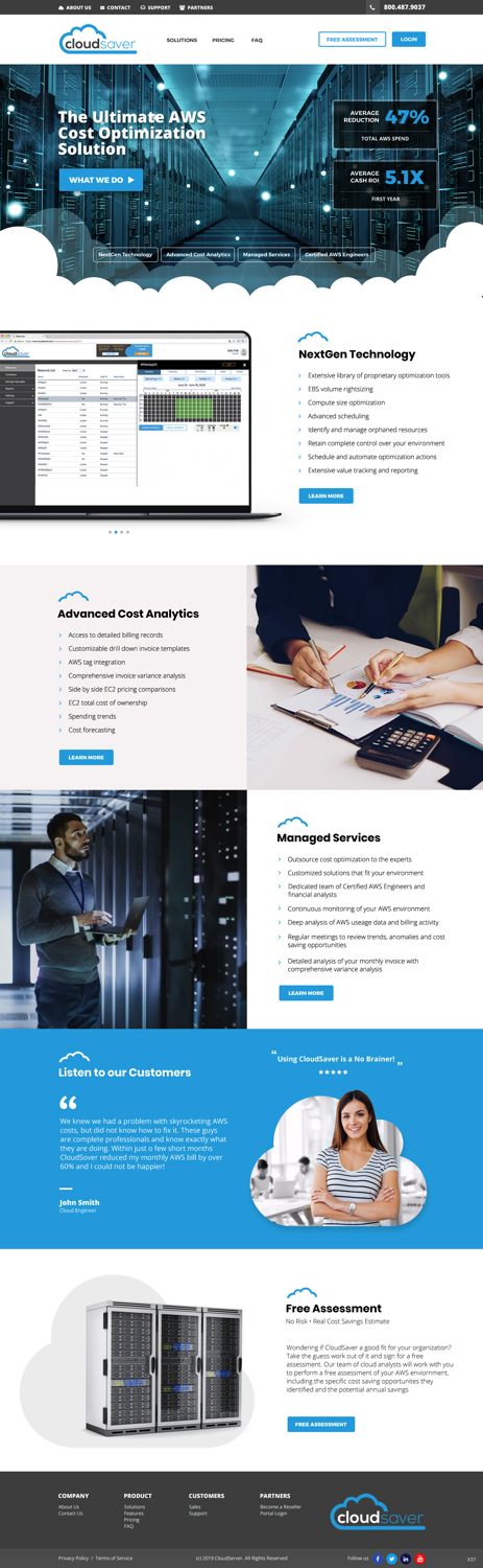 Web Design by pb for CloudSaver | Design #20705433