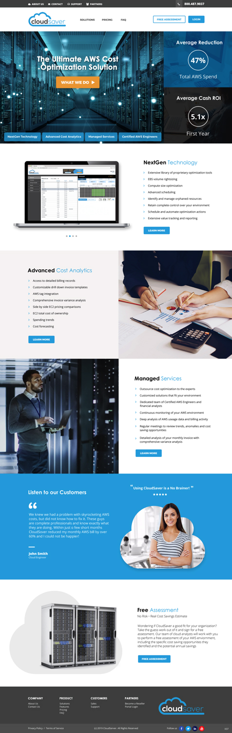 Web Design by pb for CloudSaver | Design #20821925