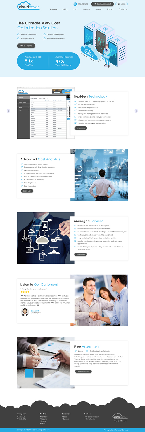 Web Design by Sbss for CloudSaver | Design #20730581