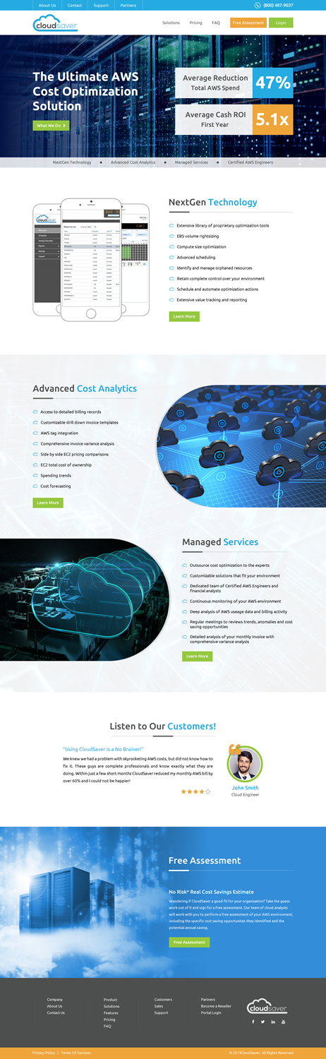 Web Design by KV_16 for CloudSaver | Design #20722610