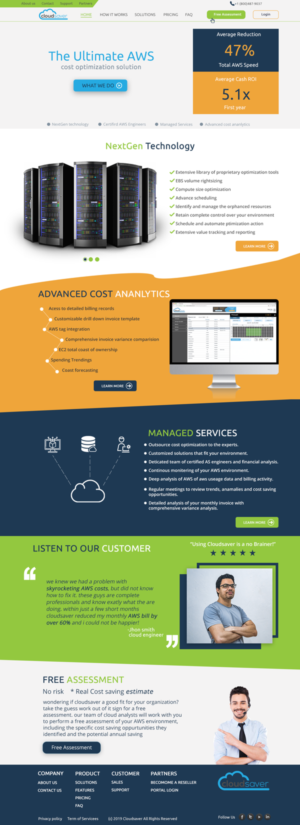 Web Design by Suresh Nagaraj for CloudSaver | Design #20734322