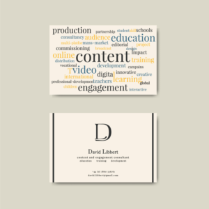self-employed education content specialist/consultant needs business card and logo design | Diseño de Tarjeta de Presentación por AnaMSantos