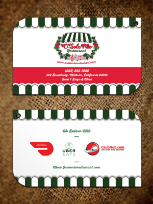O Sole Mio Leaf Design Business Card/Hang Tag | Diseño de Tarjeta de Presentación por Sandaruwan