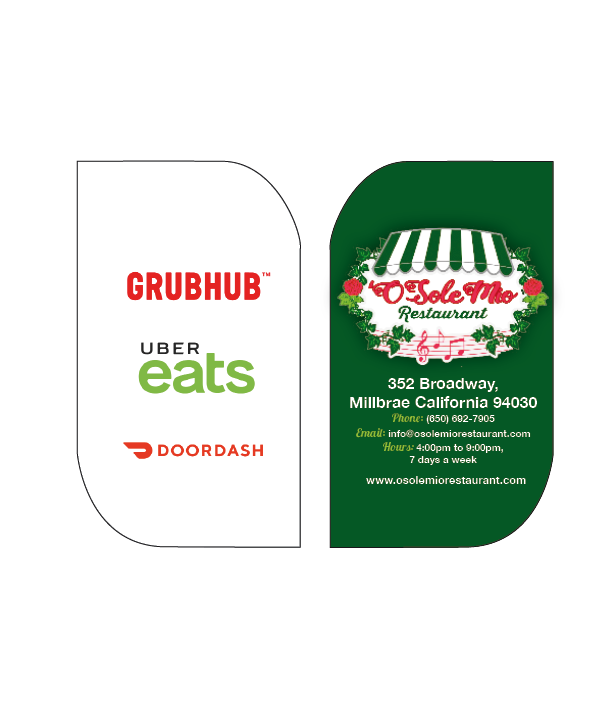 Business Card Design by Kelalo for O'Sole Mio Restaurant | Design #20675671