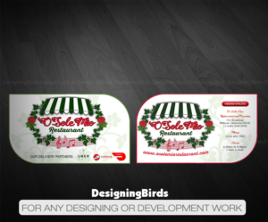 Visitenkarten-Design von Designing Birds für O'Sole Mio Restaurant | Design: #20677535