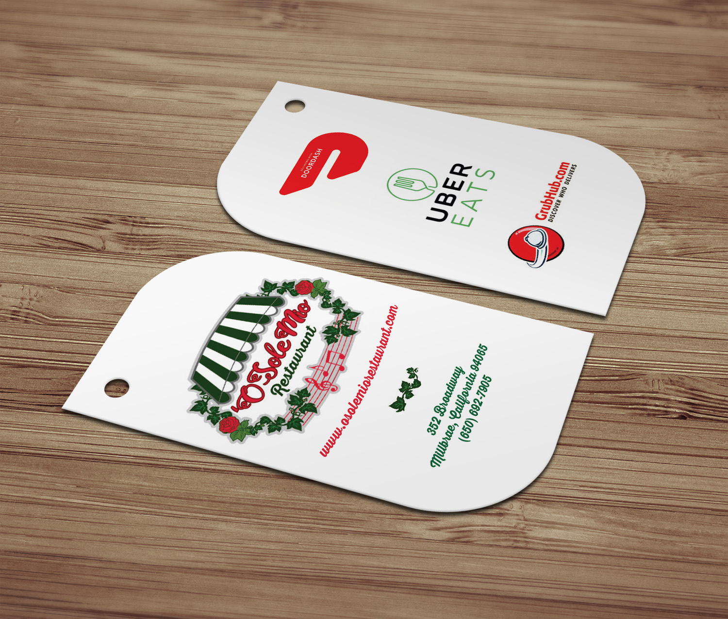 Business Card Design by MDesign for O'Sole Mio Restaurant | Design #20676039