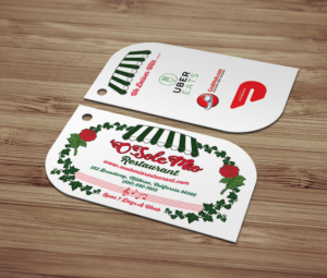 O Sole Mio Leaf Design Business Card/Hang Tag | Diseño de Tarjeta de Presentación por MDesign