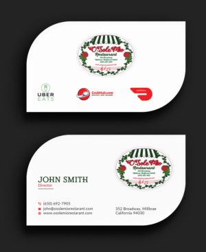 O Sole Mio Leaf Design Business Card/Hang Tag | Diseño de Tarjeta de Presentación por Bold Pixels