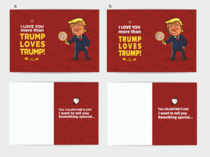 Political Marketing company needs a Valentine's Day Card - Mirror Trump | Illustration Design by Alpha_Creative