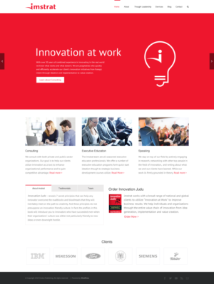Update, redesign www.imstrat.net. Put it on WordPress and migrate to new host site | Diseño Web por Mukarram Haidari