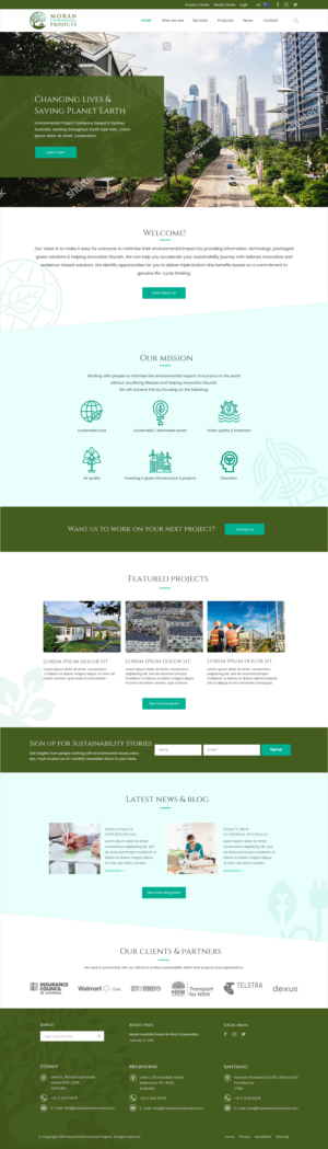 Moran Environmental Projects New Website Design | Web-Design von Mukarram Haidari