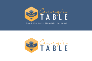 Carey's Table (I'd like to see some options with and without the subtext:  Feed the belly.  Nourish the heart.) | Logo Design by jaime.sp