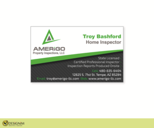 Business Card Design by DesignimGD for Amerigo Property Inspections, LLC | Design: #20698167