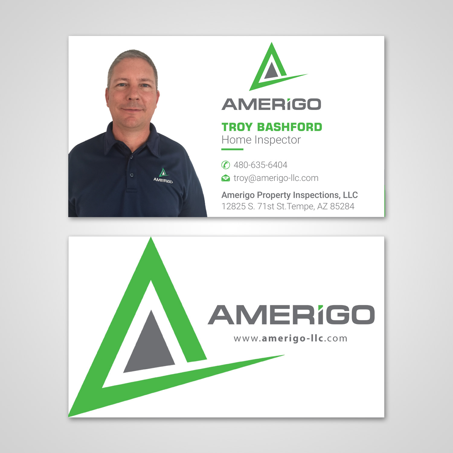 Design de Carte de Visite par Infinitive Technology pour Amerigo Property Inspections, LLC | Design #20699745