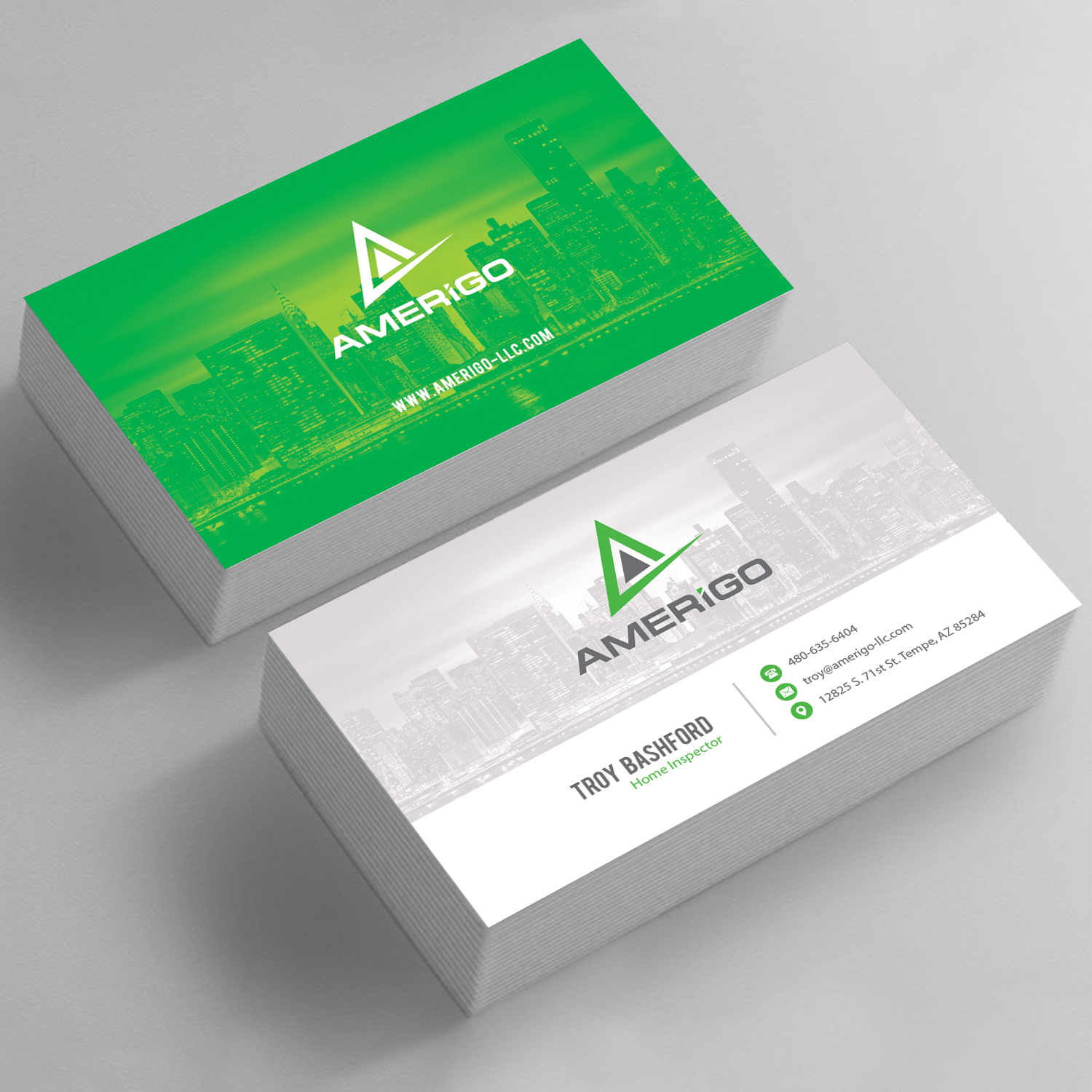 Business Card Design by Senthil Kumaar V for Amerigo Property Inspections, LLC | Design #20720219