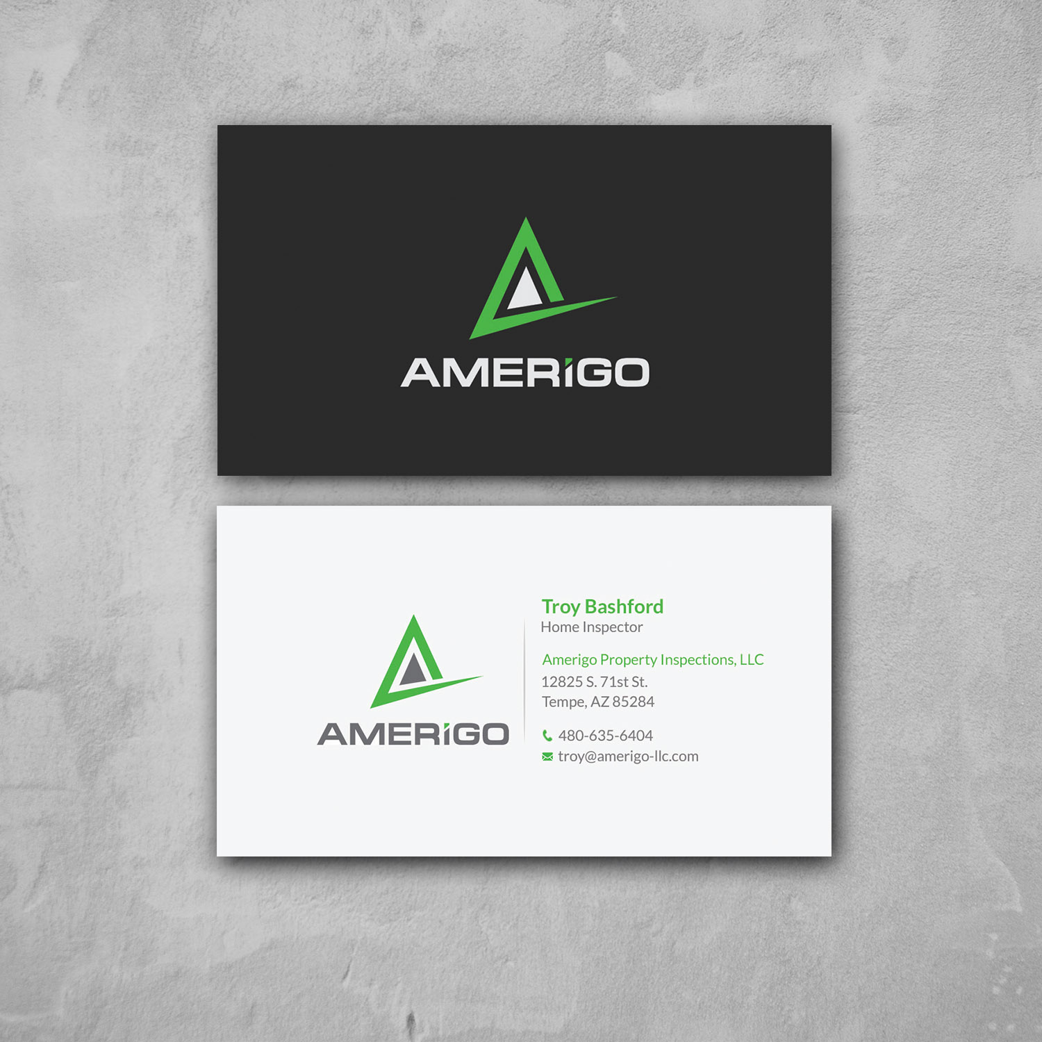 Visitenkarten-Design von Srabon55014 für Amerigo Property Inspections, LLC | Design #20745325