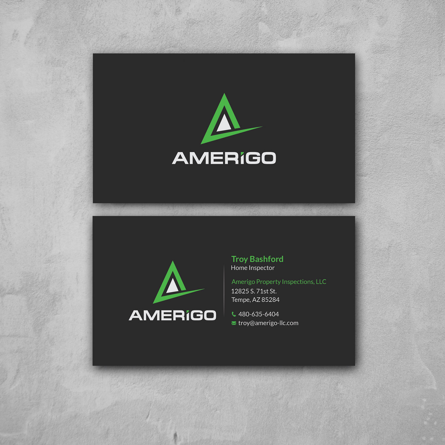 Visitenkarten-Design von Srabon55014 für Amerigo Property Inspections, LLC | Design #20745461
