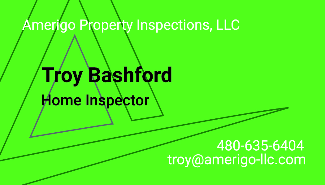 Business Card Design by Ksana for Amerigo Property Inspections, LLC | Design #20730509