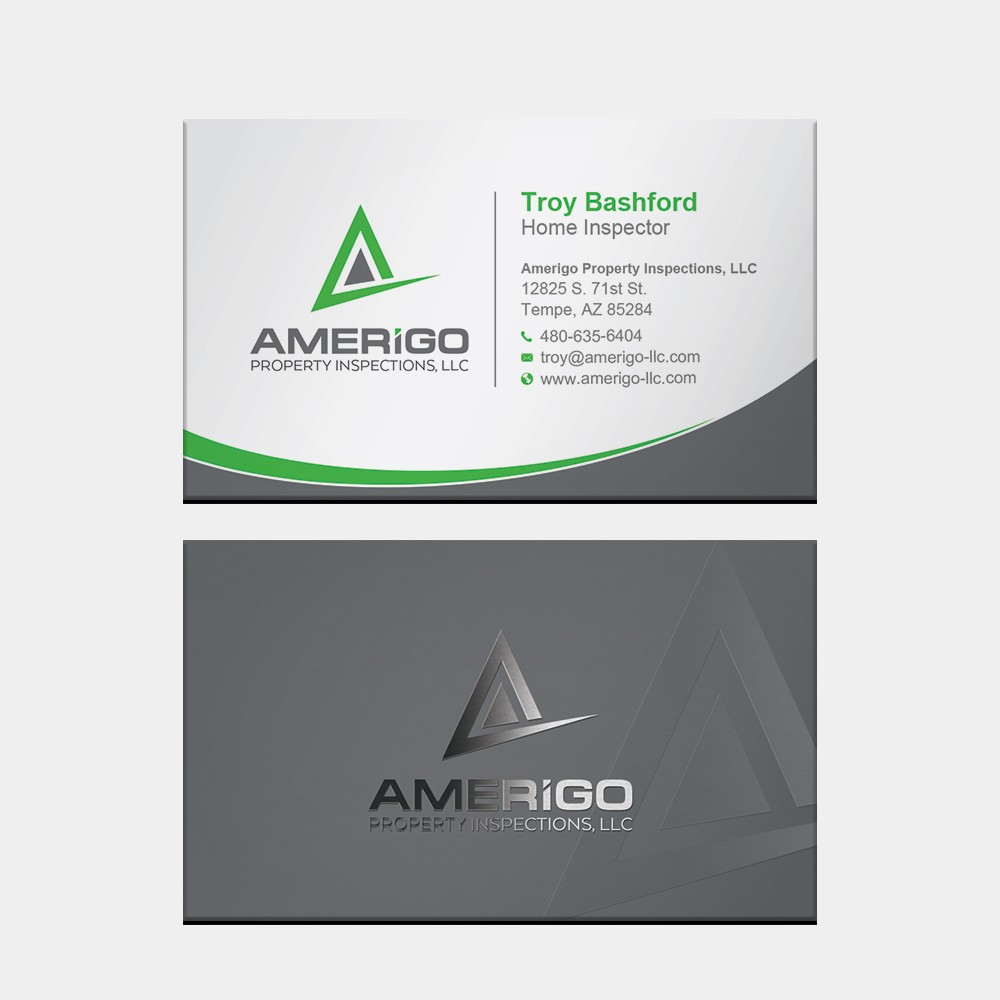 Business Card Design by mamun313 for Amerigo Property Inspections, LLC | Design #20729012