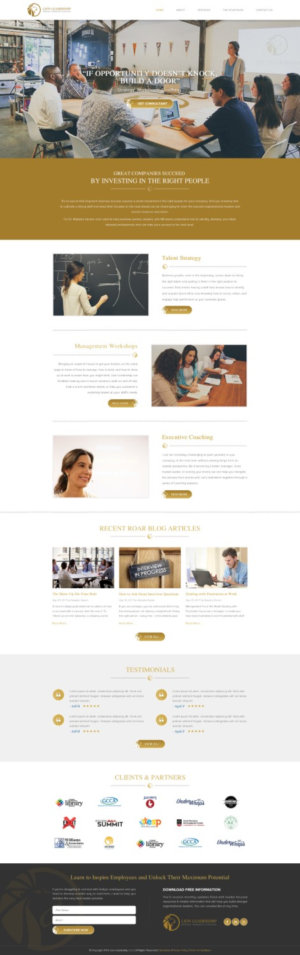 Management consultant needs to update look of website | Diseño Web por Reimagine