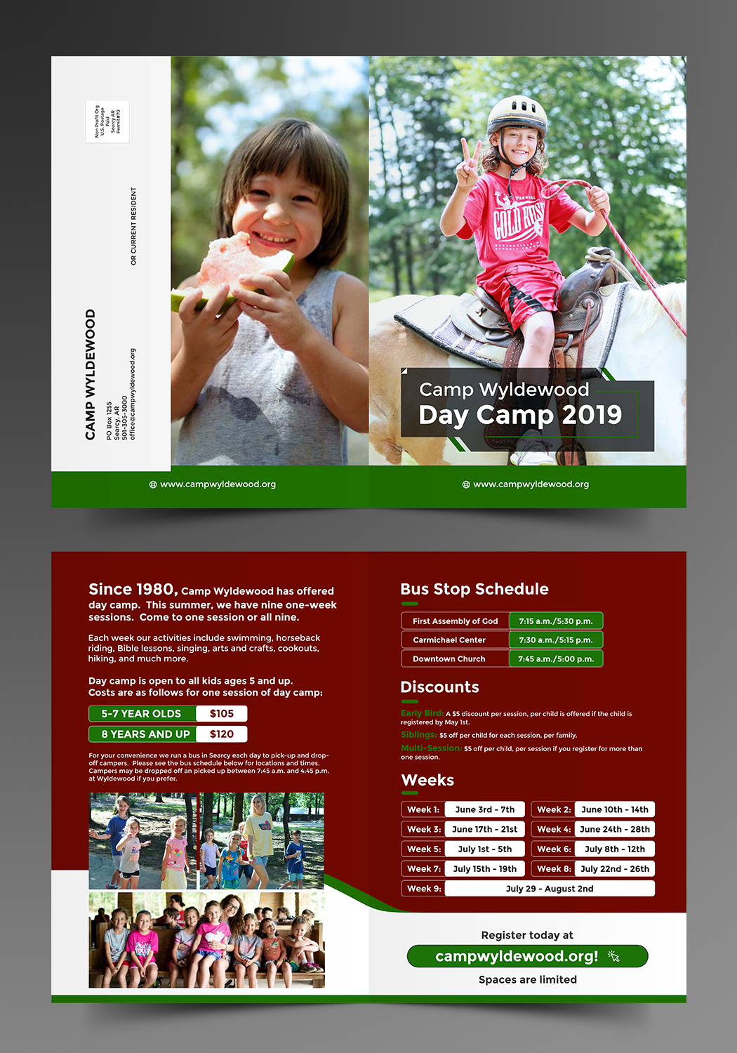 Brochure Design by ecorokerz for Camp Wyldewood | Design #20693808