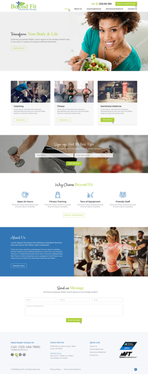Natural Medicine & Health/Fitness Coaching  studio requires web page | Web Design by Ved Web Services