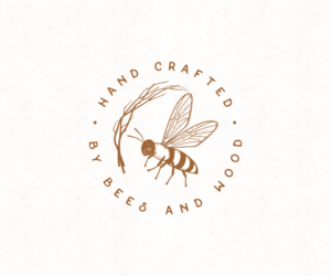 Hand Crafted By Bees And Wood | Logo Design by 91.kremena.petrova