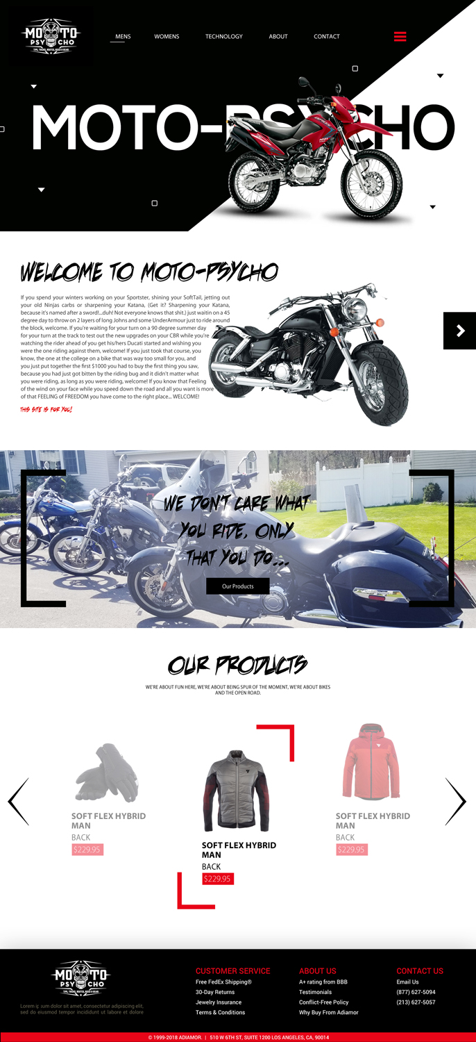 Web-Design von Deli für MOTO-Psycho Llc  | Design #20834445